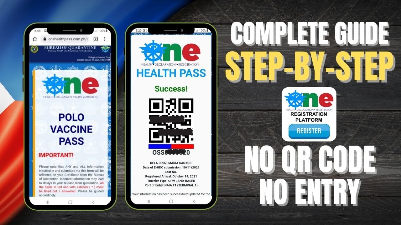 one health pass qr code submission 2022