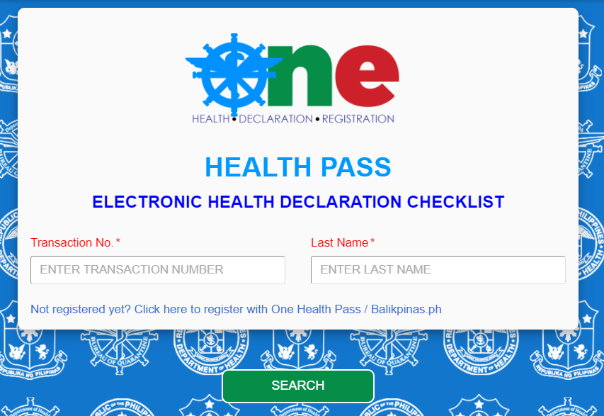 one health pass download form online