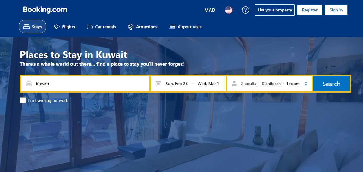 booking.com kuwait- Travel Smarter